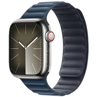 Bracelete elos magnética em tecido Antiimpacto para Apple Watch Series 10 46mm | Azul escuro - 1