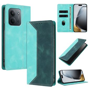 Capa FLOODKING para Xiaomi Redmi 15C 4G/5G | Couro Premium Bicolor | Porta-Cartões | RFID | Suporte | Verde Escuro - 1