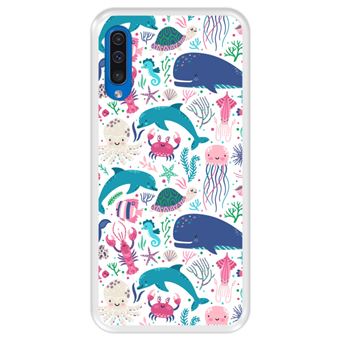 Capa Tpu Hapdey para Samsung Galaxy A50 2019 | Design Animais Subaquáticos | Algas e Corais - Transparente