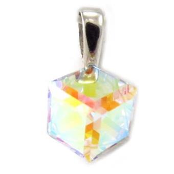 Lily-Swarovski - Pingente argent "Cristal"blanc boréal de 8 mm - 1