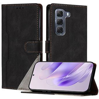 Capa FOXDOCK para Infinix Hot 60 Pro Plus | Fecho Magnético | Pele TPU Macia | 3 Compartimentos para Cartões | Função de Suporte | Preto - 1