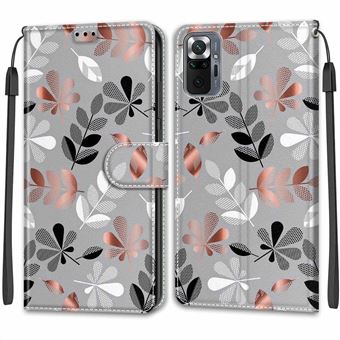 Capa PU + TPU Anti-queda, com Suporte e Alça de folha para Xiaomi Redmi Note 10 Pro 4G (Global)/Redmi Note 10S - 1