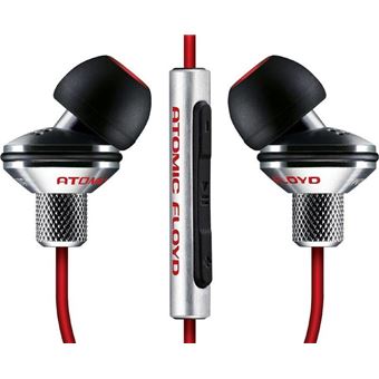 Auriculares Atomic Floyd HiDefDrum+Remote Preto, Vermelho, Prateado