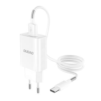 Carregador de Dispositivos Móveis DUDAO ADAPT. 5V/2.4A+CAB.CARREG.MICRO-USB 1M WHITE | Branco - 1