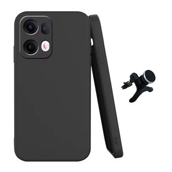 Kit Suporte Magnético Reforçado + Capa Silicone Líquido Phonecare para Oppo Reno13 Pro | Preto - 1