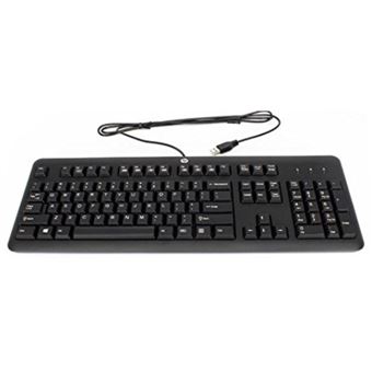Teclado com Fios HP 672647-093 | Idioma: Norueguês | Preto - 1