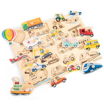 Puzzle de Encaixe New Classic Toys Veículos 10442 | 16 Peças - 1