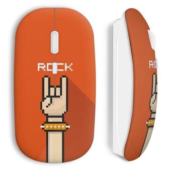 Rato Wireless Maniacase Mouse Rock Art Pixel - 1
