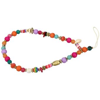 Jóia para Telemóvel Universal  Avizar | Pérolas Heishi, Pedras, Conchas | Alça Multicolorido | 30 cm - 1
