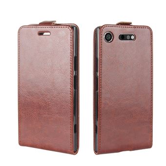 Capa Couro Carteira WISETONY para Sony Xperia XA1 Plus Castanho - 1