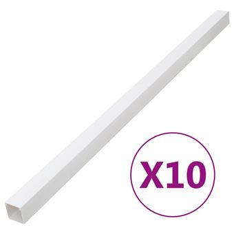 Calhas para cabos vidaXL | 50x25 mm | 10 m | PVC - 1