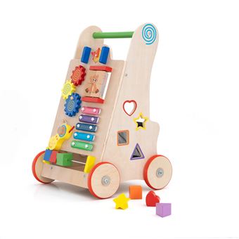 Andador para Bebés Multi-atividades Montessori Robincool Salamina | 33x31,5x52 cm | Madeira Eco - 1