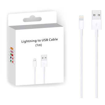 Cabo USB para Lightning Skyhe CB-8276 | Compatível com iPhone | 1 m - Branco - 1