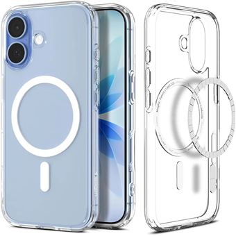 Capa para Telemóvel Spigen Ultra Hybrid (MagFit) | Transparente, Branco - 1