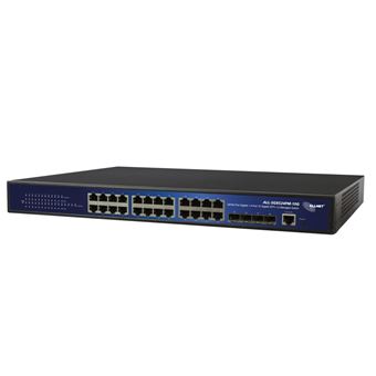 comutador de rede ALLNET ALL-SG8524PM-10G Gigabit Ethernet (10/100/1000) Preto, Azul Apoio Power over Ethernet (PoE)