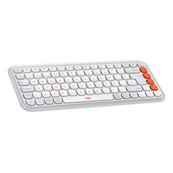 Teclado Wireless Logitech 920-013069 | Idioma: Espanhol | Branco - 1