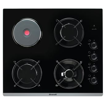 Placa Mista Brandt BPG6413BM | Gás Butano/Propano | 51 cm | 4 Zonas | Preto - 1