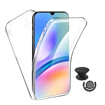 Kit Capa 360° Proteção Frente e Verso + 1 Handholder + 1 Suporte Handholder Preto Gift4Me para Samsung Galaxy A16 5G | Transparente/Preto - 1