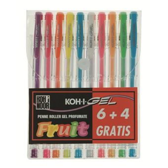 Koh-I-Noor NAGP10F caneta de gel Azul, Verde, Laranja, Rosa, Vermelho, violeta, Branco, Amarelo 10 peça(s)  Multi cor - 1