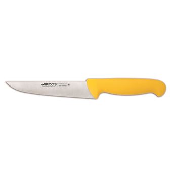 Faca de Cozinha Arcos Cor - Prof 290500 Nitrum Inox com Ergonômico Punho de Polipropileno de Cor Amarela e Lâmina de 13 cm - 1