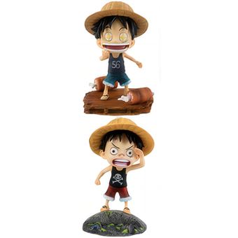 Figura Anime EZII one piece Monkey D Luffy 15 BLACK BROWN Find people star 2 em 1 - 1