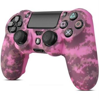Capa CO-Phénix Silicone Anti-Queda para Comando PS4/Slim/Pro - Rosa - 1