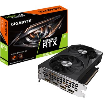 Placa de Vídeo GIGABYTE GeForce RTX 3060 Ti WINDFORCE OC 8G | Preto - 1