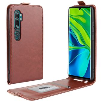 Capa Magunivers | TPU cavalo louco flip vertical Castanho para Xiaomi Mi CC9 Pro/Mi Note 10/Mi Note 10 Pro