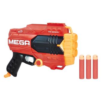 Nerf MEGA Tri-Break Preto - Laranja e Vermelho - Outros Jogos ao