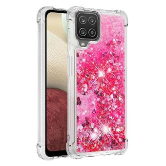 Capa Protetora GANGXUN para Samsung Galaxy A12 | TPU Transparente | Brilhante com Glitter e Areia Movediça | light Roxo - 1
