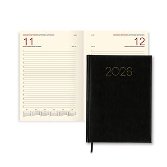 Agenda Diária A5 2026 Firmo Condor Excel Preta - 1