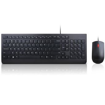 Teclado com Fios + Rato Lenovo 4X30L79894 | Idioma: Francês | Preto - 1