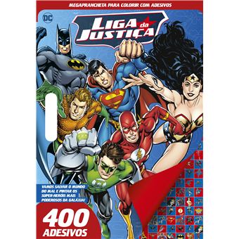 Liga da Justiça: Megaprancheta para Colorir com Adesivos - 1