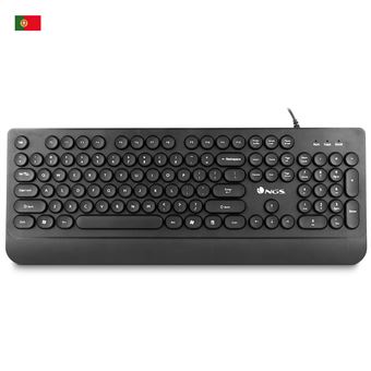 Teclado com Fios NGS Dot (Portugués), QWERTY | Idioma: Português | Preto - 1
