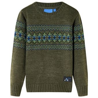 Camisola de malha para criança | vidaXL | caqui 104 | 3 a 4 anos - 1