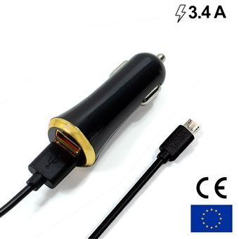 Carregador Auto com Conector Micro Usb COOL | Universal | 3.4 Amp | Kit 2 em 1 - Preto - 1