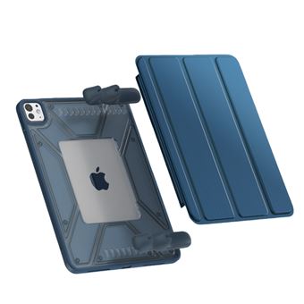 Capa Luckybutterfly para Ipad Air4 Air5 10.9" | Jogo com Fivela | Azul | com Película de Vidro Temperado - 1
