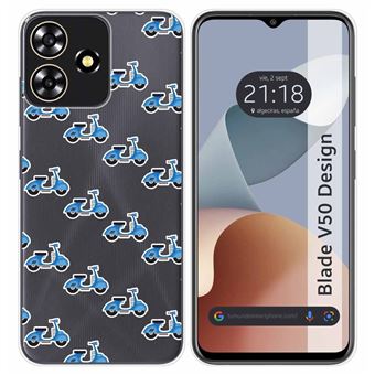 Capa Tumundosmartphone de silicone para ZTE Blade V50 desenhos de scooter  Design 4G - 1