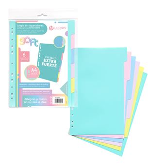 Separador Plástico Carchivo | A4 | 6 Unidades | Soft - 1