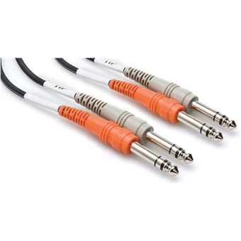 cabo de áudio Hosa Technology CSS-202  2 m 2 x 6.35mm Preto - 1