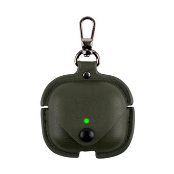 Capa PU com mosquetão, posição do furo indicador luminoso, verde Magunivers para AirPods 3 - 1