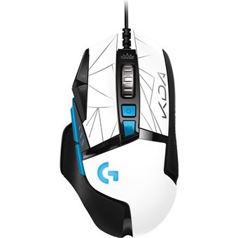 Rato Gaming com Fios Logitech G G502 HERO K/DA | 25600 DPI | Azul, Branco - 1