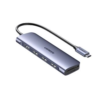Adaptador UGREEN 70410 CM195 6 em 1 | USB-C to HDMI 3USB3.0 SD/TF para HUAWEI Mate40/P50 Samsung S20 - 1