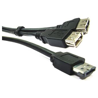 Cabo que Transporta Sinais BeMatik USB M/eSATA USB M/eSATA + USB-AH-H 1m - 1