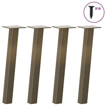 Pernas para  mesa de centro vidaXL |  4 Peças | 30 cm | aço natural - 1