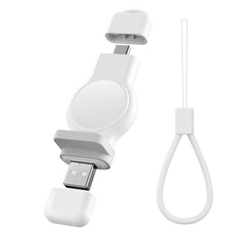 Estação de Carregamento 2 em 1 sem Fio Magunivers A-05 para Apple Watch Series 7/6/5/4/3/2/1/SE - Branco - 1