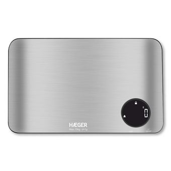 Balança de Cozinha HAEGER Stainless | 15kg | 1g | Display LCD, Inox - 1