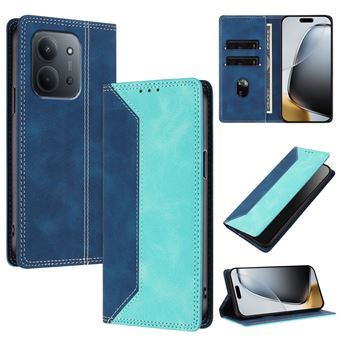 Capa FLOODKING para Xiaomi Redmi 15C 4G/5G | Couro Premium Bicolor | Porta-Cartões | RFID | Suporte | Verde Claro - 1