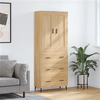Armário Alto vidaXL | 69,5x34x180 cm | Derivados de madeira cor sonoma - 1