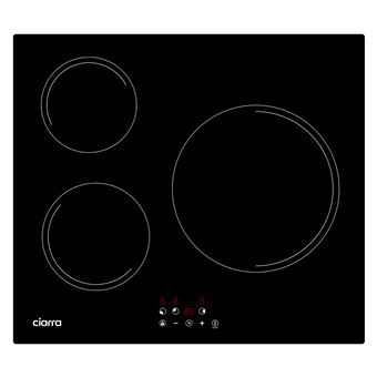 Placa de Indução Ciarra CD3BIH-E | 5600W | 59 cm | 3 Zonas | 9 Níveis | 3 Temporizador | Preto - 1